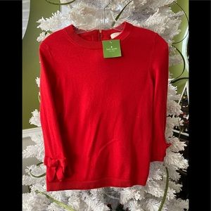 ♠️NWT Kate Spade Red Sweater 3/4 Sleeve♠️❤️